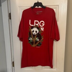 LRG Red Tee with Panda Design